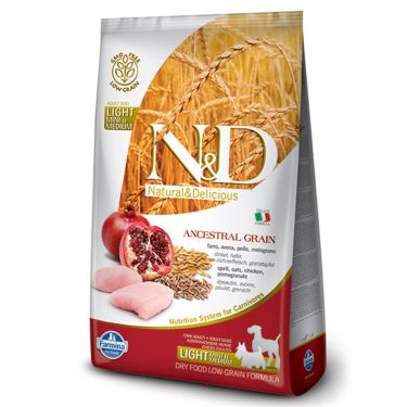 N&D Ancestral Low Grain Chicken & Pomegranate Light Mini/Medium