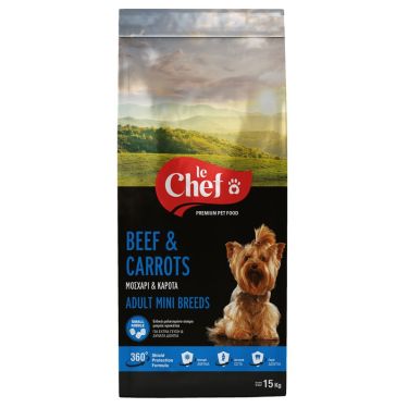 Le Chef Adult Small Breed με Μοσχάρι & Καρότο