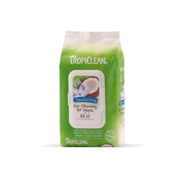 Tropiclean Ear Μαντηλάκια Καθαρισμού Αυτιών με Άρωμα Καρύδας