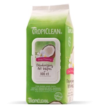 Tropiclean Μαντηλάκια για Βαθύ Καθαρισμό με Άρωμα Καρύδας