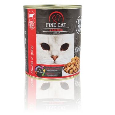 Fine Cat Μοσχάρι Κομμάτια σε Σάλτσα