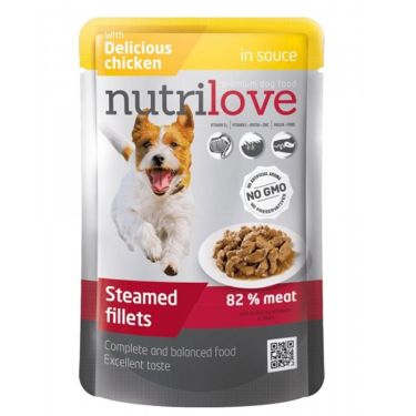 Nutrilove Adult Dog Κοτόπουλο Σε Σάλτσα 