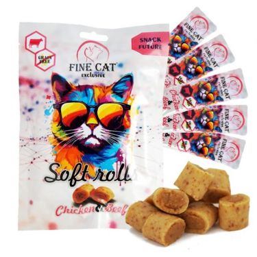 Fine Cat Exclusive Soft Rolls με Κοτόπουλο & Μοσχάρι