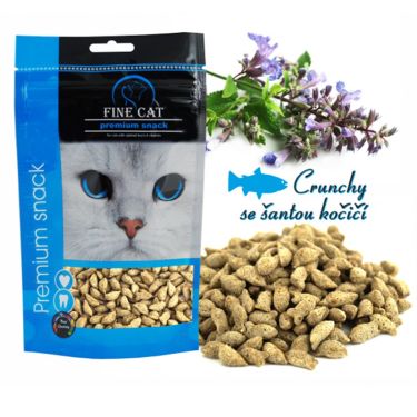 Fine Cat Crunchy with Catnip με Ψάρι