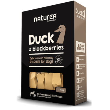 Naturea Μπισκότα με Πάπια & Βατόμουρα