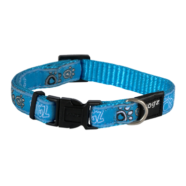 Rogz Περιλαίμιο Σκύλου Fancy Turquoise Paws