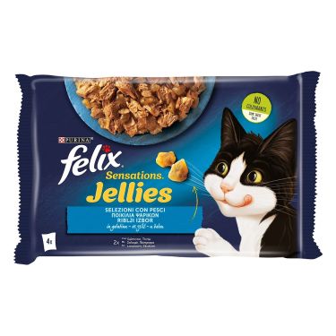 Purina Felix Sensation Jellies Μultipack 4 x 85gr