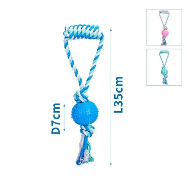 Nobleza Cotton Rope with TPR Latex Ball with handle