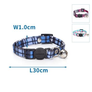 Nobleza Cat Collar Πλεκτό Καρό & Κουδουνάκι