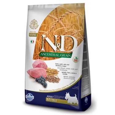 N&D Ancestral Low Grain Lamb & Blueberry Adult Mini