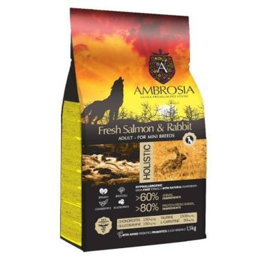 Ambrosia Grain Free Adult Mini Sensitive Fresh Salmon & Rabbit 