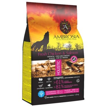 Ambrosia Grain Free Puppy Large Fresh Chicken & Salmon