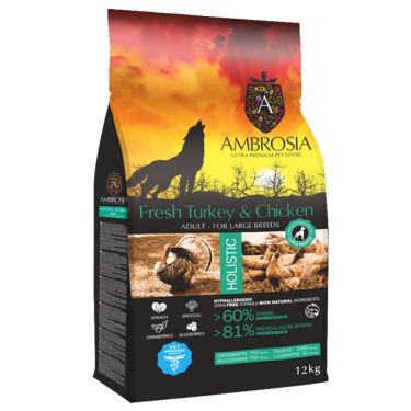 Ambrosia Grain Free Adult Large Turkey & Chicken