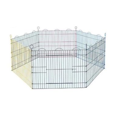 Ikaros Hexagon Multicolour Metal Play Pen