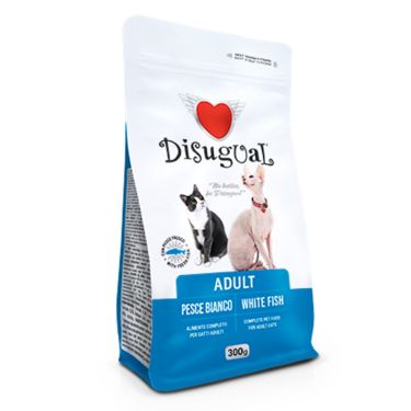 Disugual Cat Adult White Fish