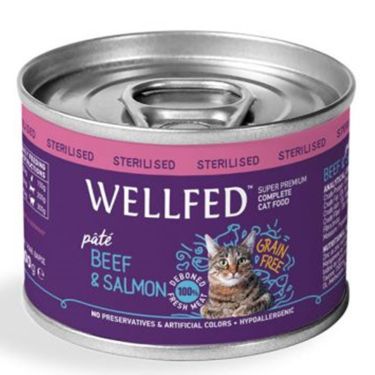 Wellfed Adult Sterilised Beef & Salmon