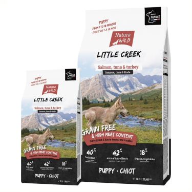 Natura Wild Puppy Grain Free "Little Creek" με Σολομό ,Τόνο & Γαλοπούλα 