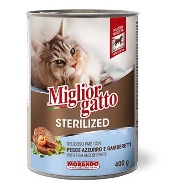 MigliorGatto Sterilized Πατέ Ψάρι & Γαρίδες