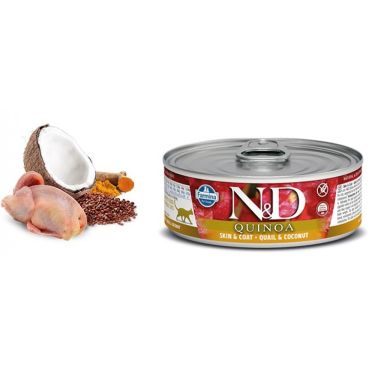 N&D Cat Quinoa Skin & Coat Quail & Coconut Wet Food